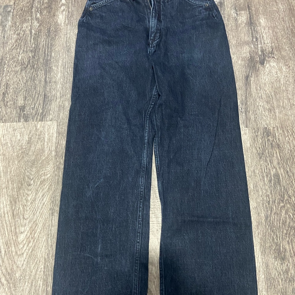 Zara Blue Denim Jeans with Classic Weave